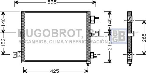 BUGOBROT 62-HY5062 - Condensateur, climatisation droxauto.com