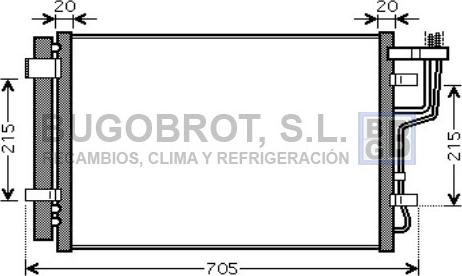 BUGOBROT 62-HY5183 - Condensateur, climatisation droxauto.com