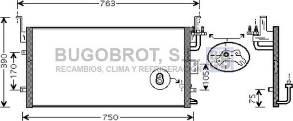 BUGOBROT 62-HY5135 - Condensateur, climatisation droxauto.com