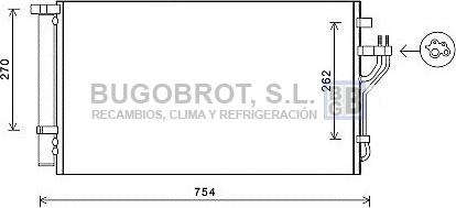 BUGOBROT 62-HY5279 - Condensateur, climatisation droxauto.com