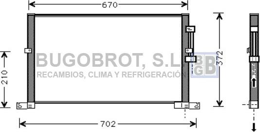 BUGOBROT 62-JR5032 - Condensateur, climatisation droxauto.com