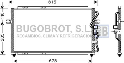 BUGOBROT 62-KA5014 - Condensateur, climatisation droxauto.com