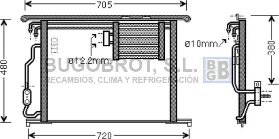 BUGOBROT 62-MS5467 - Condensateur, climatisation droxauto.com