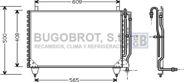 BUGOBROT 62-MS5299 - Condensateur, climatisation droxauto.com
