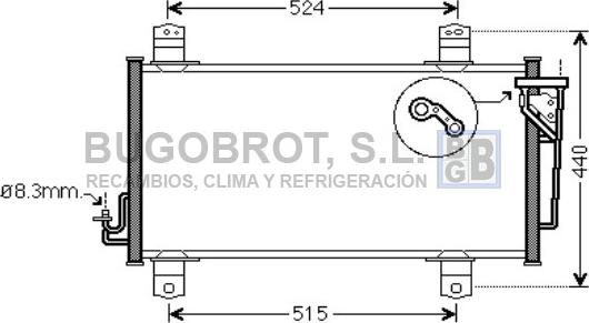 BUGOBROT 62-MZ5231 - Condensateur, climatisation droxauto.com
