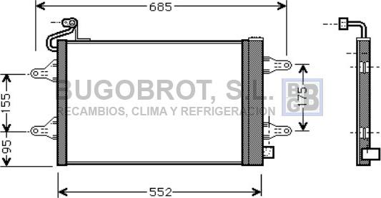 BUGOBROT 62-SA5007 - Condensateur, climatisation droxauto.com