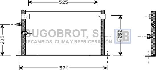 BUGOBROT 62-TO5265 - Condensateur, climatisation droxauto.com