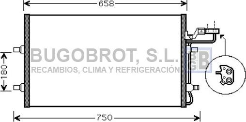 BUGOBROT 62-VO5140 - Condensateur, climatisation droxauto.com