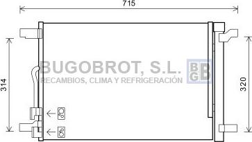 BUGOBROT 62-VW5335 - Condensateur, climatisation droxauto.com