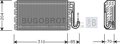 BUGOBROT 70-BWV025 - Évaporateur climatisation droxauto.com