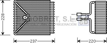 BUGOBROT 70-FDV371 - Évaporateur climatisation droxauto.com