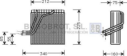 BUGOBROT 70-VWV030 - Évaporateur climatisation droxauto.com