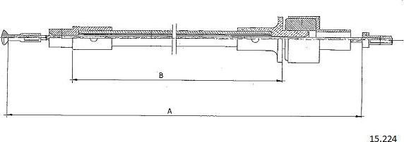 Cabor 15.224 - Tirette à câble, commande d'embrayage droxauto.com