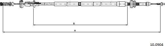 Cabor 10.0904 - Câble d'accélération droxauto.com