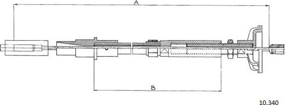 Cabor 10.340 - Tirette à câble, commande d'embrayage droxauto.com