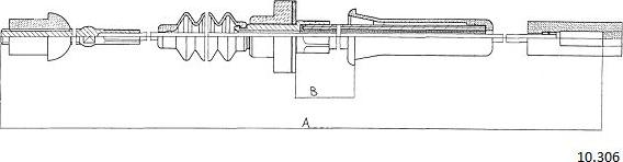 Cabor 10.306 - Tirette à câble, commande d'embrayage droxauto.com