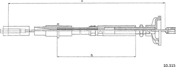 Cabor 10.315 - Tirette à câble, commande d'embrayage droxauto.com