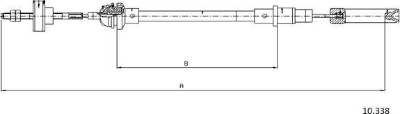 Cabor 10.338 - Tirette à câble, commande d'embrayage droxauto.com