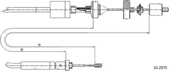 Cabor 10.2973 - Tirette à câble, commande d'embrayage droxauto.com