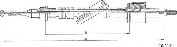 Cabor 10.2441 - Tirette à câble, commande d'embrayage droxauto.com