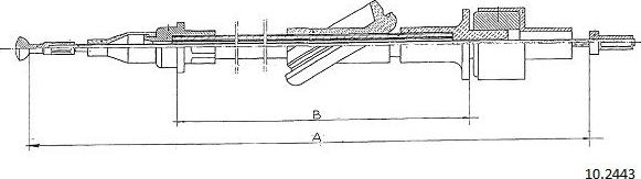 Cabor 10.2443 - Tirette à câble, commande d'embrayage droxauto.com