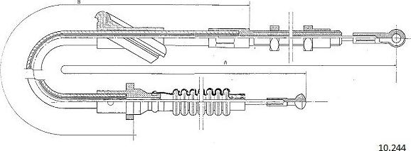 Cabor 10.244 - Tirette à câble, commande d'embrayage droxauto.com