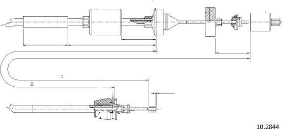 Cabor 10.2844 - Tirette à câble, commande d'embrayage droxauto.com