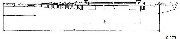 Cabor 10.275 - Tirette à câble, commande d'embrayage droxauto.com