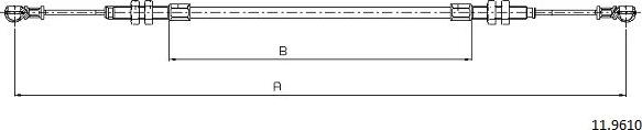 Cabor 11.9610 - Câble d'accélération droxauto.com