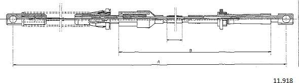 Cabor 11.918 - Câble d'accélération droxauto.com
