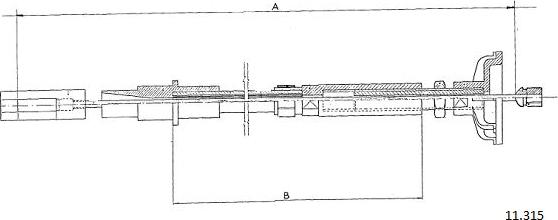 Cabor 11.315 - Tirette à câble, commande d'embrayage droxauto.com