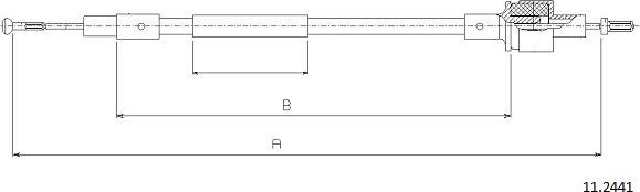 Cabor 11.2441 - Tirette à câble, commande d'embrayage droxauto.com