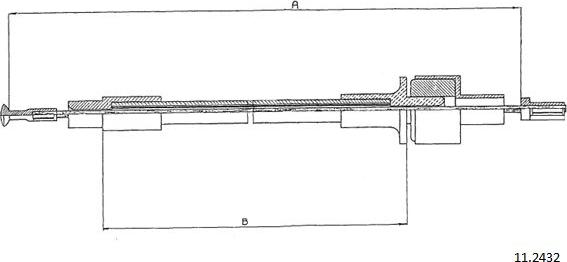 Cabor 11.2432 - Tirette à câble, commande d'embrayage droxauto.com