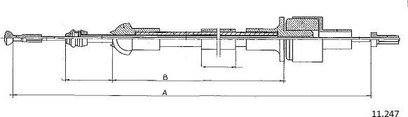 Cabor 11.247 - Tirette à câble, commande d'embrayage droxauto.com