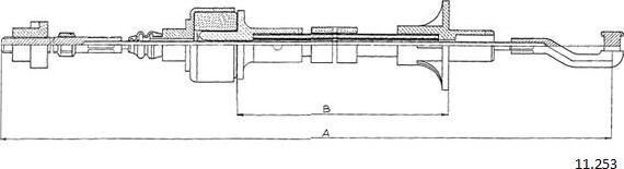 Cabor 11.253 - Tirette à câble, commande d'embrayage droxauto.com