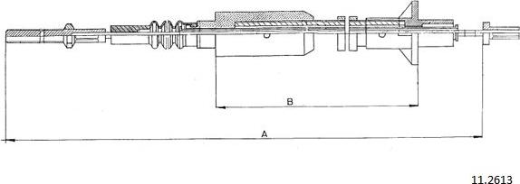 Cabor 11.2613 - Tirette à câble, commande d'embrayage droxauto.com