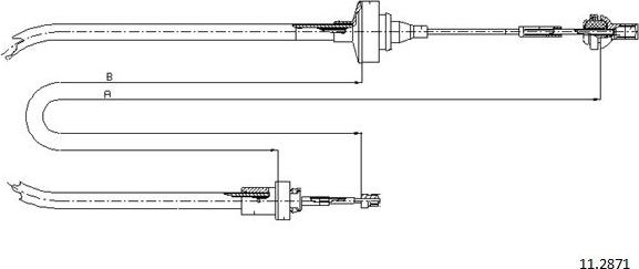 Cabor 11.2871 - Tirette à câble, commande d'embrayage droxauto.com