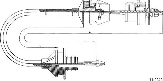 Cabor 11.2242 - Câble flexible de commande de compteur droxauto.com