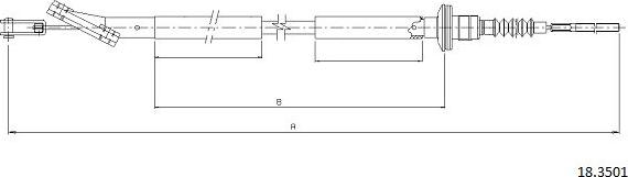 Cabor 18.3501 - Tirette à câble, commande d'embrayage droxauto.com