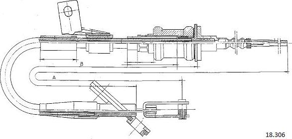 Cabor 18.306 - Tirette à câble, commande d'embrayage droxauto.com