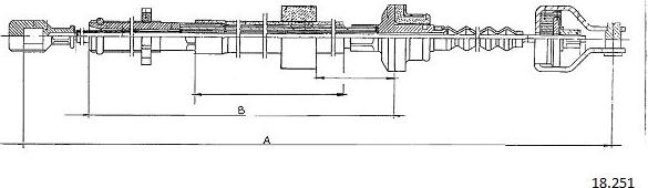 Cabor 18.251 - Tirette à câble, commande d'embrayage droxauto.com
