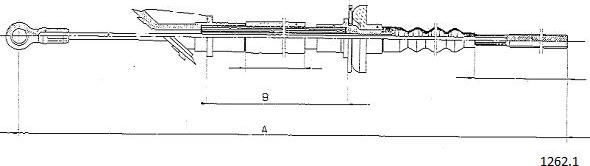 Cabor 1262.1 - Tirette à câble, commande d'embrayage droxauto.com