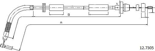 Cabor 12.7305 - Câble d'accélération droxauto.com