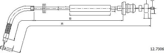 Cabor 12.7306 - Câble d'accélération droxauto.com