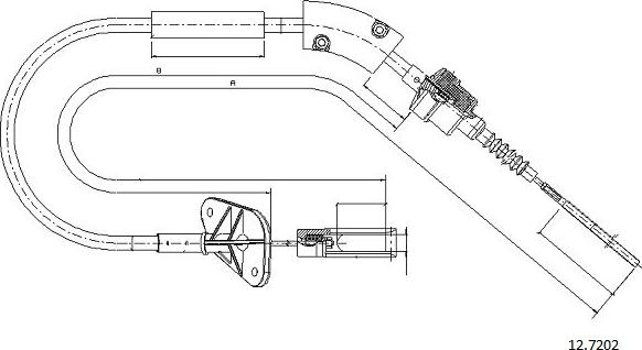 Cabor 12.7202 - Tirette à câble, commande d'embrayage droxauto.com