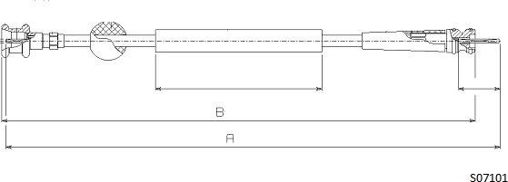 Cabor S07101 - Câble flexible de commande de compteur droxauto.com