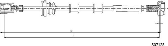 Cabor S07128 - Câble flexible de commande de compteur droxauto.com