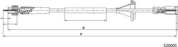 Cabor S20005 - Câble flexible de commande de compteur droxauto.com