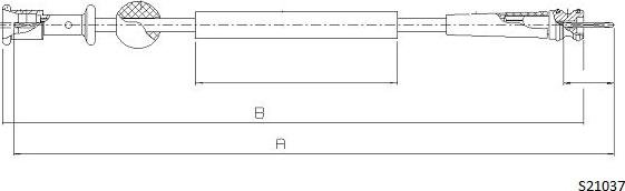 Cabor S21037 - Câble flexible de commande de compteur droxauto.com