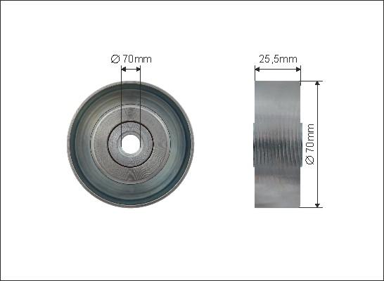 Caffaro 500550 - Poulie renvoi / transmission, courroie trapézoïdale à nervures droxauto.com